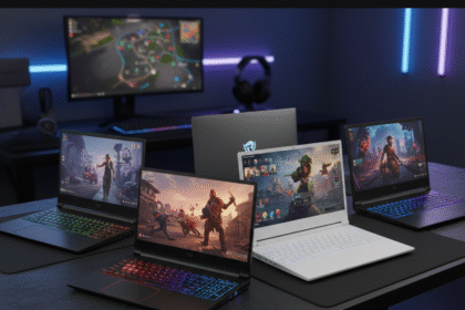 Gamer playing on a budget gaming laptop with RGB keyboard — smooth 1080p performance for under $800.